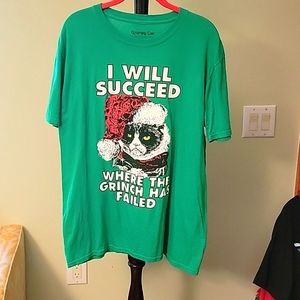 Men's Grumpy Cat Christmas Graphic Tee Size L